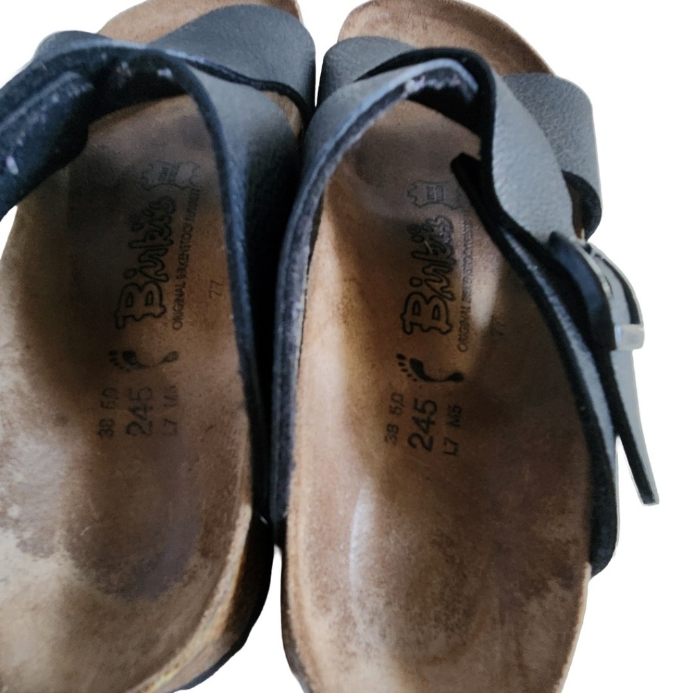 Birkenstock Birki's Dijon Black Crossover Sandals (7) - Picture 8 of 9